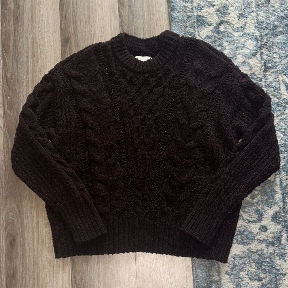 Abercrombie Brown Cable Knit Sweater